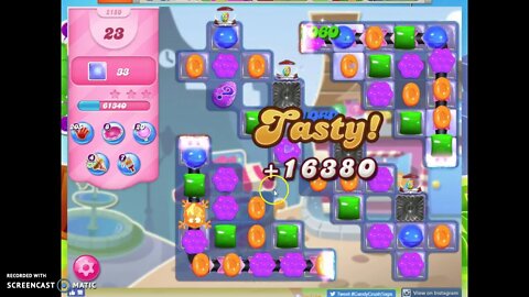 Candy Crush Level 2180 Audio Talkthrough, 1 Star 0 Boosters