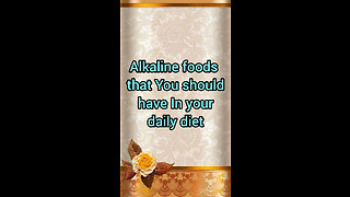 Alkaline foods that you sholud have in your daily diet