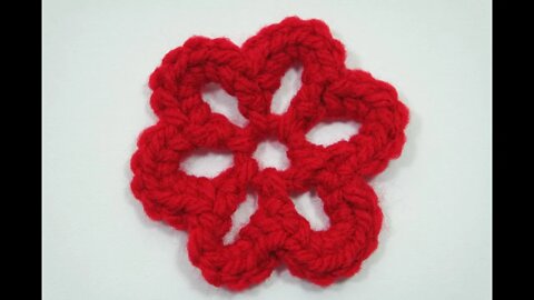 How to crochet simple flower free written pattern in description