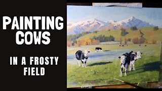 PAINTING COWS in a Frosty Field