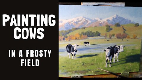 PAINTING COWS in a Frosty Field