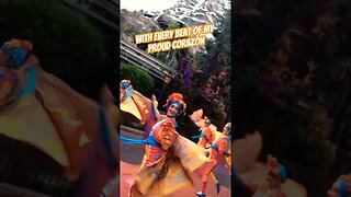Coco dancers in front of the Matterhorn #disneyland #magichappens #coco #parade