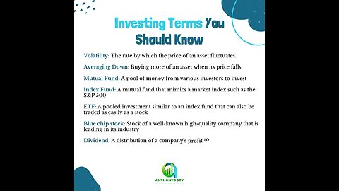 ✨Here are some commonly used investing terms & definitions.