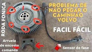 Caminhão volvo falha no sensor de fase //RODA FONICA DANIFICADA\\ (FÁCIL FÁCIL)#motor #mecanica