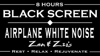 Airplane White Noise In first Class Your ticket to Sleep Black Screen |8 Hours|