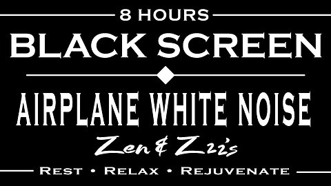 Airplane White Noise In first Class Your ticket to Sleep Black Screen |8 Hours|