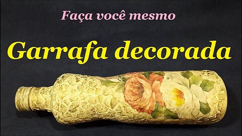 DIY - GARRAFA DECORADA COM CASCAS DE OVOS @lucibuzo