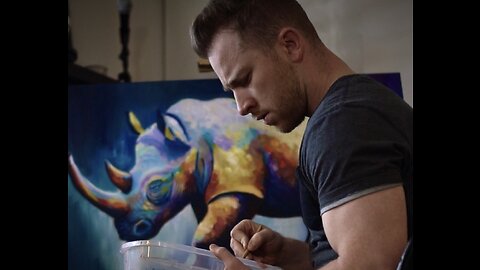 I asked ChatGPT what the symbolism of a rhino was as I oil painted and this is what I learned