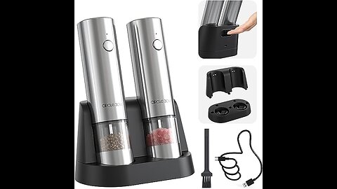 Effortless Seasoning with Circle Joy Electric Pepper Grinder Mills: Pack of 2