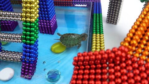 DIY - How To Build Mini Swimming Pool For Pet From Magnetic Balls (Satisfying) | Magnet World Series