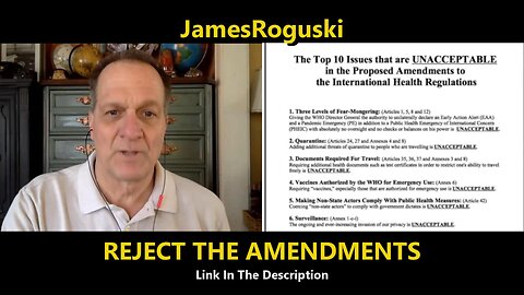 JamesRoguski - REJECT THE AMENDMENTS (W.H.O)