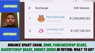 Binance Smart Chain, $BNB, PancakeSwap $CAKE, BakerySwap $BAKE, Dodoex $DODO In Motion; What To Do?