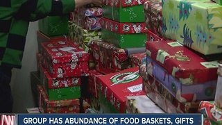 Non-profit has an abunace of holiday baskets to hand out to families this Christmas