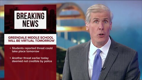 Greendale Middle School to have virtual school day after new threat
