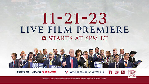 LIVE Short Film Premiere: The 2023 Article V Convention Simulation