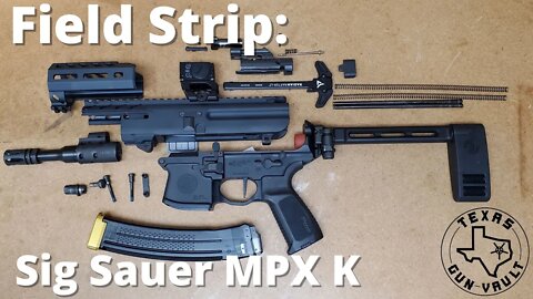 Field Strip: Sig Sauer MPX K (w/ barrel & gas piston removal)