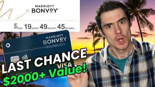 LAST CHANCE for Marriott Bonvoy Boundless 5 Free Night Bonus