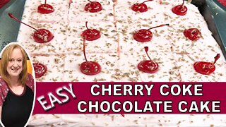 CHERRY COKE CHOCOLATE CAKE RECIPE | With Cherry Butter Cream Frosting | Easy Box Cake Mix Recipe