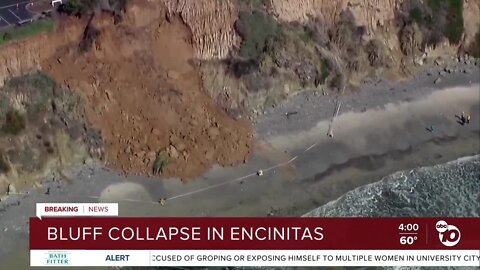 Bluff collapse in Encinitas
