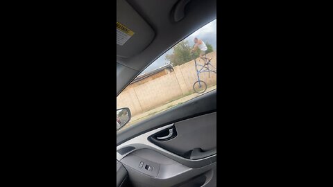 Man on crazy bike in Mesa, Arizona, 2022