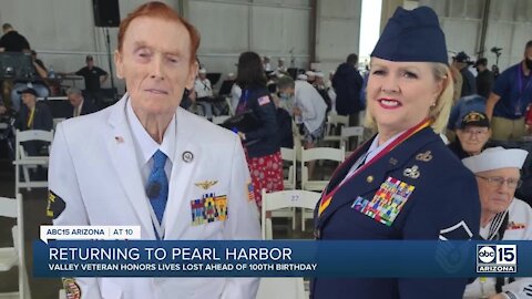 Valley WWII veteran visits Pearl Harbor commemoration days before his 100th birthday