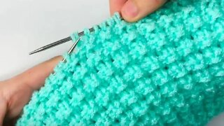 🧶How to knit simple stitch for baby blanket