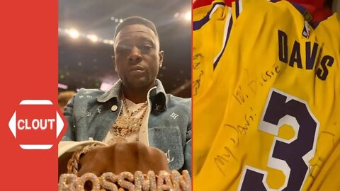 Boosie Badazz Super Hype Receiving Autographed Game Worn Jerseys From Anthony Davis & LeBron James!