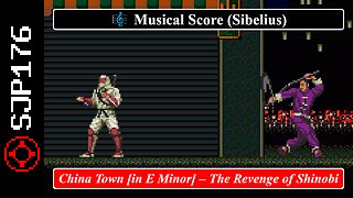 China Town [in E Minor] – The Revenge of Shinobi – Yuzo Koshiro | Musical Score (Sibelius)