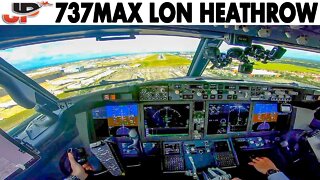 Boeing 737MAX into London Heathrow + Pilot Landing Briefing