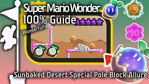 Sunbaked Desert Special Pole Block Allure (Super Mario Bros. Wonder Guide)
