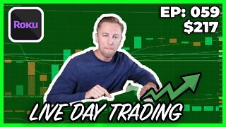 Live Day Trading $ROKU on Webull Desktop Software (2 Trades, 1 Ticker, Good Profits) | EP 059