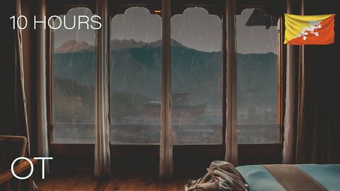 Mesmerizing Rainy Evening in your Bhutan Hotel Room | Soothing Rain Sounds for Relaxation | Sleeping