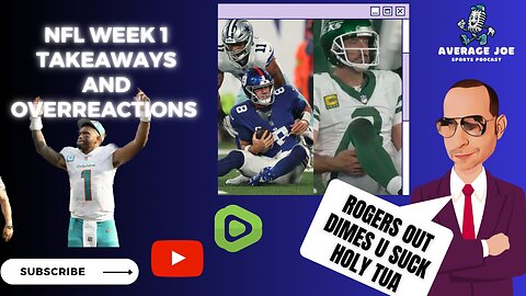 NFL Week 1 Reactions & Takeaways. Aaron Rodgers out, Tua a stud, Brock is for real & more