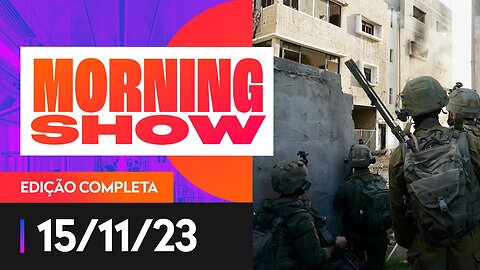 EXÉRCITO DE ISRAEL MOSTRA ARMAS DO HAMAS EM ESCOLA DE GAZA - MORNING SHOW - 15/11/2023