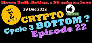 CRYPTO BOTTOM ? - Episode 22- Daily crypto news, talk, action - less than 20 minutes