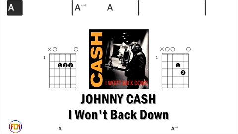 JOHNNY CASH TOM PETTY I Won't Back Down - Guitar Chords & Lyrics HD