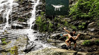 Cinematic Drone Footage of Country Dance on Catawba Waterfalls #dronevideos #waterfalls #nature