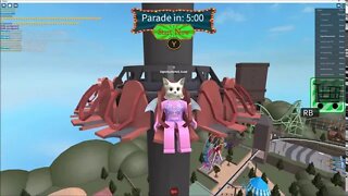 Theme Park HeideLand - Scream Drop Tower Ride Video - Roblox Gameplay - Blox n Stuff