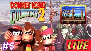 Donkey Kong Country 2 Diddy's Kong Quest[🔴Live] GamePlay#5