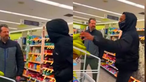 Alleged Shoplifter Throws Banana At Man Who Calls Him Out