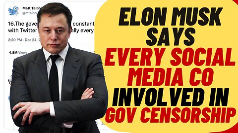 ELON MUSK Calls Out GOOGLE On Censorship
