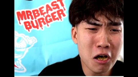 Ricegum tries Mr.Beast Chris Trans-Burger for the first time!!!