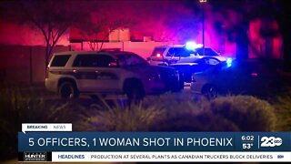 5 officers, 1 woman shot in Phoenix