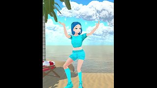 Anime Girl Dancing by the Ocean! [Custom Model!] (Shorts Version) #shorts #dance #dancevideo #mmd