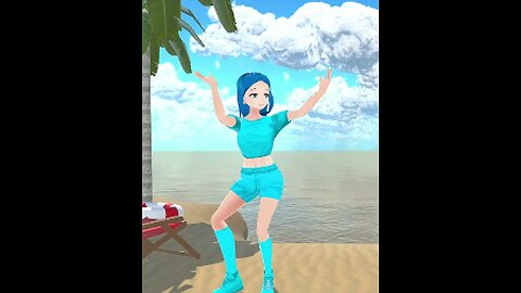 Anime Girl Dancing by the Ocean! [Custom Model!] (Shorts Version) #shorts #dance #dancevideo #mmd