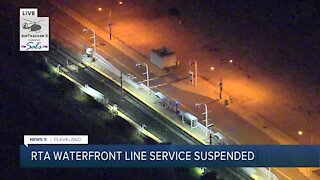 RTA waterfront line suspended