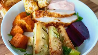 Roasted Vegetable Bowl with Chicken Breast - Easy