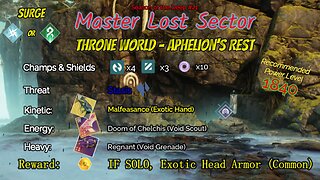 Destiny 2 Master Lost Sector: Dreaming City - Aphelion's Rest on my Arc Titan 6-20-23
