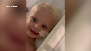 Toddler recovers after nearly drowning