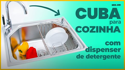 Cuba para Cozinha c/ Dispenser para Detergente | Linha Diamond | Mod. 659 Lenharo Mega Store